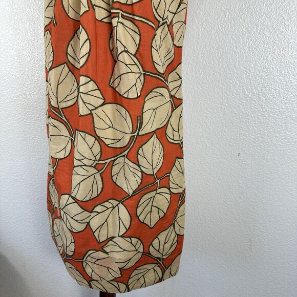 Diane Von Furstenberg Dress Women Size 8 Orange Beige Fauna Cotton Shift Resort - Picture 5 of 12